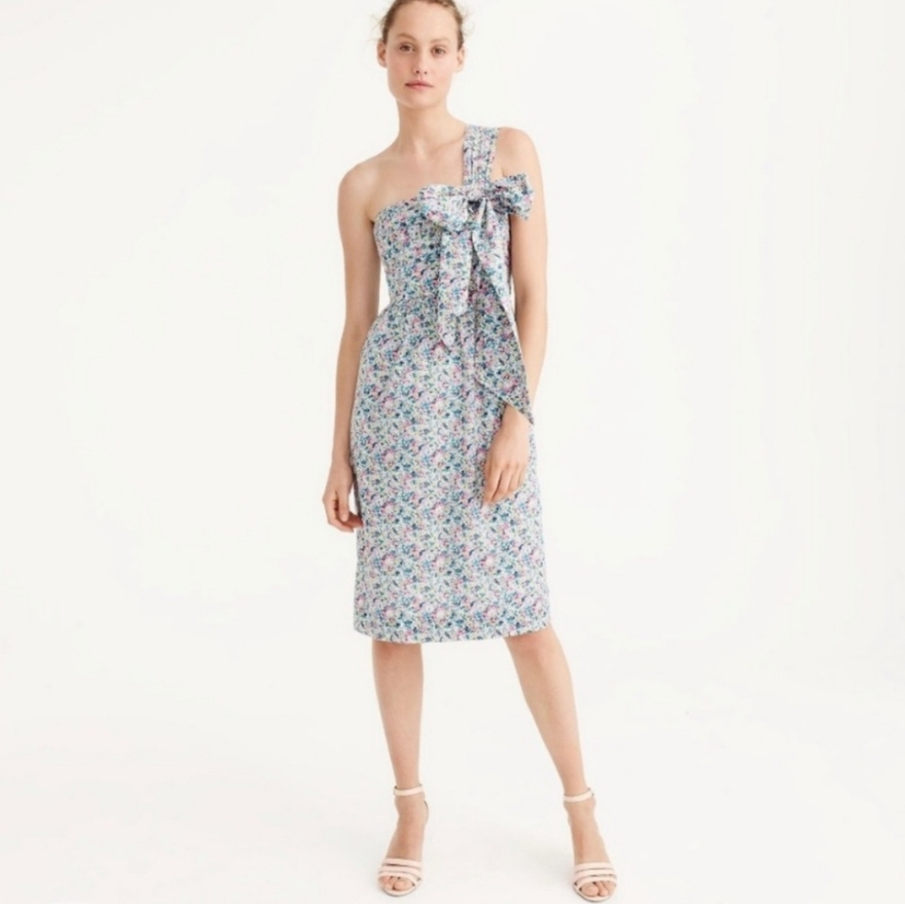 J. Crew Liberty One Shoulder Floral Dress Size 2 NWT